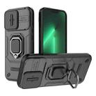 For iPhone 13 Pro Sliding Camshield TPU + PC Shockproof Phone Case with Holder(Black) - 1