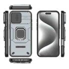 For iPhone 16 Pro Max Sliding Camshield TPU + PC Shockproof Phone Case with Holder(Grey) - 3