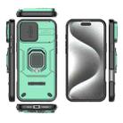 For iPhone 16 Pro Max Sliding Camshield TPU + PC Shockproof Phone Case with Holder(Green) - 3