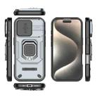 For iPhone 16 Pro Sliding Camshield TPU + PC Shockproof Phone Case with Holder(Grey) - 3