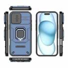 For iPhone 16 Plus Sliding Camshield TPU + PC Shockproof Phone Case with Holder(Blue) - 3