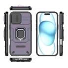 For iPhone 16 Plus Sliding Camshield TPU + PC Shockproof Phone Case with Holder(Purple) - 3