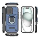 For iPhone 16 Sliding Camshield TPU + PC Shockproof Phone Case with Holder(Blue) - 3