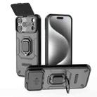 For iPhone 17 Pro Max Sliding Camshield TPU + PC Shockproof Phone Case with Holder(Black) - 1