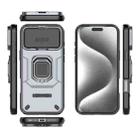 For iPhone 17 Pro Max Sliding Camshield TPU + PC Shockproof Phone Case with Holder(Grey) - 3