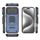 For iPhone 17 Pro Max Sliding Camshield TPU + PC Shockproof Phone Case with Holder(Blue) - 3