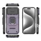 For iPhone 17 Pro Max Sliding Camshield TPU + PC Shockproof Phone Case with Holder(Purple) - 3