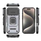 For iPhone 17 Pro Sliding Camshield TPU + PC Shockproof Phone Case with Holder(Grey) - 3