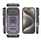 For iPhone 17 Pro Sliding Camshield TPU + PC Shockproof Phone Case with Holder(Purple) - 3