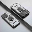 For iPhone 17 Sliding Camshield TPU + PC Shockproof Phone Case with Holder(Grey) - 2