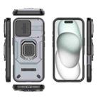 For iPhone 17 Sliding Camshield TPU + PC Shockproof Phone Case with Holder(Grey) - 3