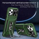 For iPhone 12 / 12 Pro Camshield Robot TPU Hybrid PC Phone Case(Green) - 5