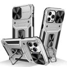 For iPhone 12 Pro Max Camshield Robot TPU Hybrid PC Phone Case(Silver) - 1