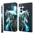 For Samsung Galaxy S23 FE 5G 3D Painting Pattern Flip Leather Phone Case(Wolf) - 1