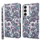 For Samsung Galaxy S24 5G 3D Painting Pattern Flip Leather Phone Case(Swirl Pattern) - 1