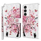 For Samsung Galaxy S24+ 5G 3D Painting Pattern Flip Leather Phone Case(Cat Under The Tree) - 1