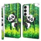 For Samsung Galaxy S24+ 5G 3D Painting Pattern Flip Leather Phone Case(Bamboo Panda) - 1