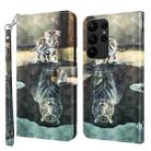 For Samsung Galaxy S24 Ultra 5G 3D Painting Pattern Flip Leather Phone Case(Cat Tiger) - 1