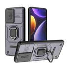 For Xiaomi Redmi Note 12 Turbo 5G Sliding Camshield TPU + PC Shockproof Phone Case with Holder(Purple) - 1