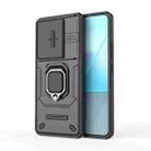 For Xiaomi Redmi Note 13 Pro 5G Sliding Camshield TPU + PC Shockproof Phone Case with Holder(Black) - 1