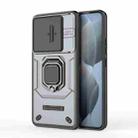 For Xiaomi Redmi K70 5G Sliding Camshield TPU + PC Shockproof Phone Case with Holder(Grey) - 1