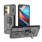 For Xiaomi Redmi Note 13R Pro 5G Sliding Camshield TPU + PC Shockproof Phone Case with Holder(Black) - 1