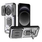 For Xiaomi 14 Ultra Sliding Camshield TPU + PC Shockproof Phone Case with Holder(Grey) - 1