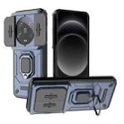 For Xiaomi 14 Ultra Sliding Camshield TPU + PC Shockproof Phone Case with Holder(Blue) - 1