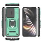 For Xiaomi Redmi Turbo 3 5G Sliding Camshield TPU + PC Shockproof Phone Case with Holder(Green) - 3