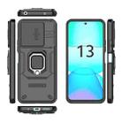 For Xiaomi Redmi 13 4G Global Sliding Camshield TPU + PC Shockproof Phone Case with Holder(Black) - 3