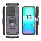 For Xiaomi Redmi 13 4G Global Sliding Camshield TPU + PC Shockproof Phone Case with Holder(Purple) - 3