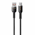 WK WDC-09a 6A USB to USB-C/Type-C Silicone Data Cable, Length: 1.2m(Black) - 1