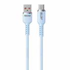 WK WDC-09a 6A USB to USB-C/Type-C Silicone Data Cable, Length: 1.2m(Blue) - 1