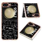 For Samsung Galaxy Z Flip5 Electroplating Marble Dual-side IMD Phone Case(Equation) - 1