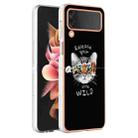 For Samsung Galaxy Z Flip3 5G Electroplating Marble Dual-side IMD Phone Case(Natural Growth) - 1
