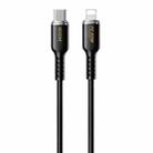 WK WDC-10 PD 20W USB-C/Type-C to 8 Pin Silicone Data Cable, Length: 1.2m(Black) - 1
