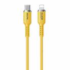 WK WDC-10 PD 20W USB-C/Type-C to 8 Pin Silicone Data Cable, Length: 1.2m(Yellow) - 1