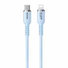 WK WDC-10 PD 20W USB-C/Type-C to 8 Pin Silicone Data Cable, Length: 1.2m(Blue) - 1