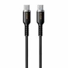 WK WDC-11 100W USB-C/Type-C to USB-C/Type-C Silicone Data Cable, Length: 1.2m(Black) - 1