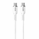 WK WDC-11 100W USB-C/Type-C to USB-C/Type-C Silicone Data Cable, Length: 1.2m(White) - 1