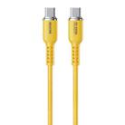 WK WDC-11 100W USB-C/Type-C to USB-C/Type-C Silicone Data Cable, Length: 1.2m(Yellow) - 1