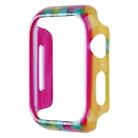 For Apple Watch Series 8 / 7 41mm Printed Resin PC Watch Case(Rainbow) - 1