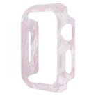 For Apple Watch Series 8 / 7 45mm Printed Resin PC Watch Case(Pink Flower) - 1