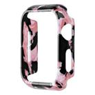 For Apple Watch Series 8 / 7 45mm Printed Resin PC Watch Case(Black Pink) - 1