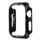 For Apple Watch Series 8 / 7 45mm Printed Resin PC Watch Case(Black Flower) - 1
