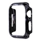 For Apple Watch Series 6 / 5 / 4 / SE 40mm Printed Resin PC Watch Case(Black Flower) - 1
