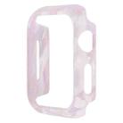 For Apple Watch Series 6 / 5 / 4 / SE 44mm Printed Resin PC Watch Case(Pink Flower) - 1