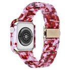 For Apple Watch Ultra 2 / Ultra 49mm Printed Resin PC Watch Band Case Kit(Peach Pink) - 2