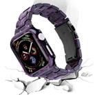 For Apple Watch Ultra 2 / Ultra 49mm Printed Resin PC Watch Band Case Kit(Purple) - 4