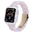 For Apple Watch Series 9 / 8 / 7 41mm Printed Resin PC Watch Band Case Kit(Tortoiseshell) - 1